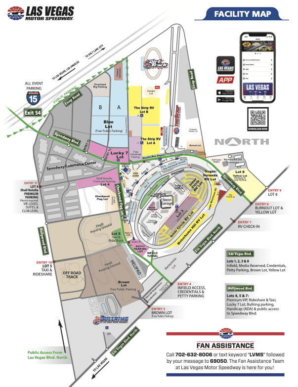 LAS VEGAS MOTOR SPEEDWAY FACILITY MAP