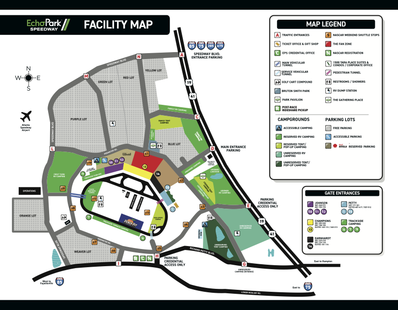 ECHOPARK SPEEDWAY FACILITY MAP
