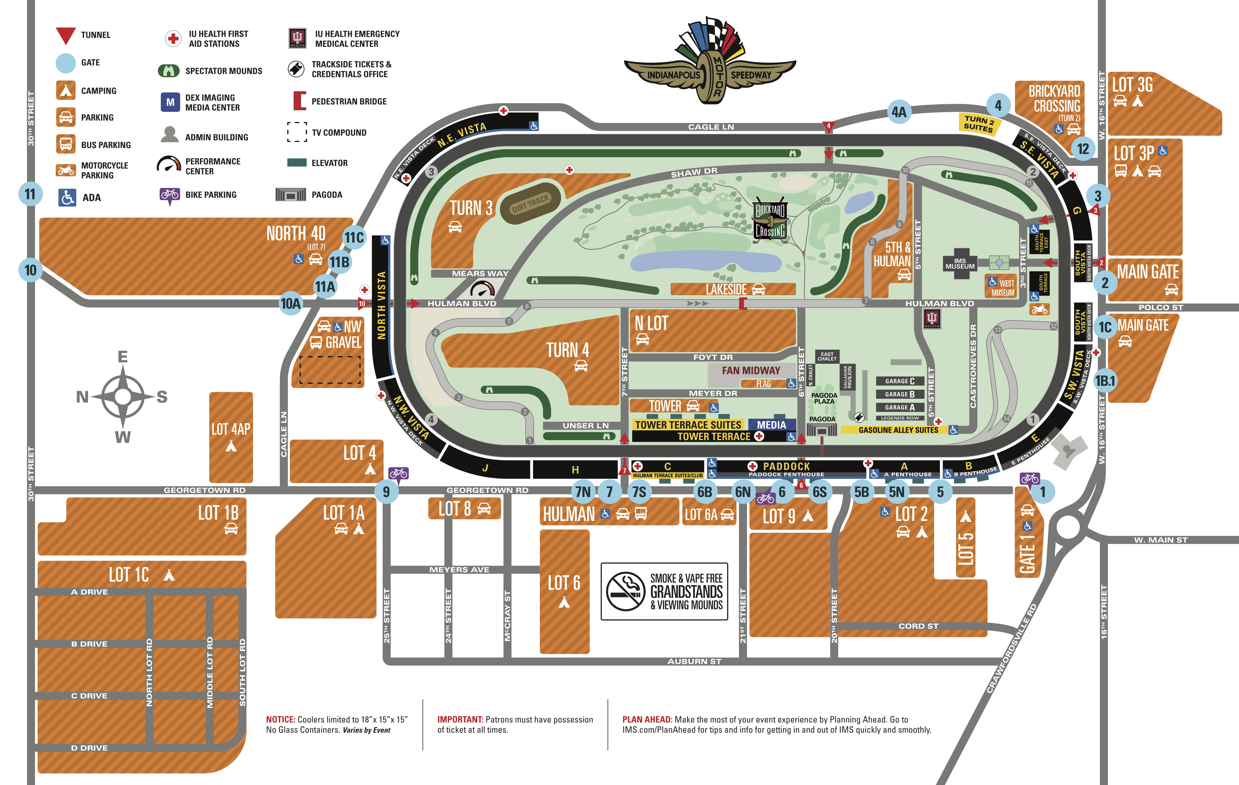 INDIANAPOLIS MOTOR SPEEDWAY FACILITY MAP
