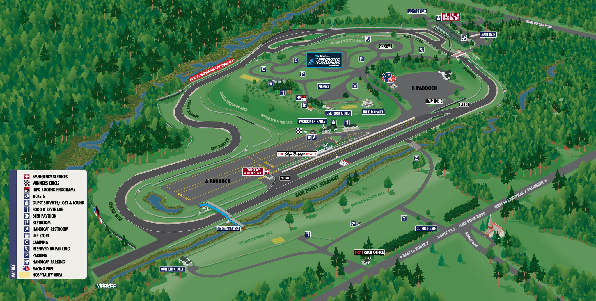 LIME ROCK PARK FACILITY MAP