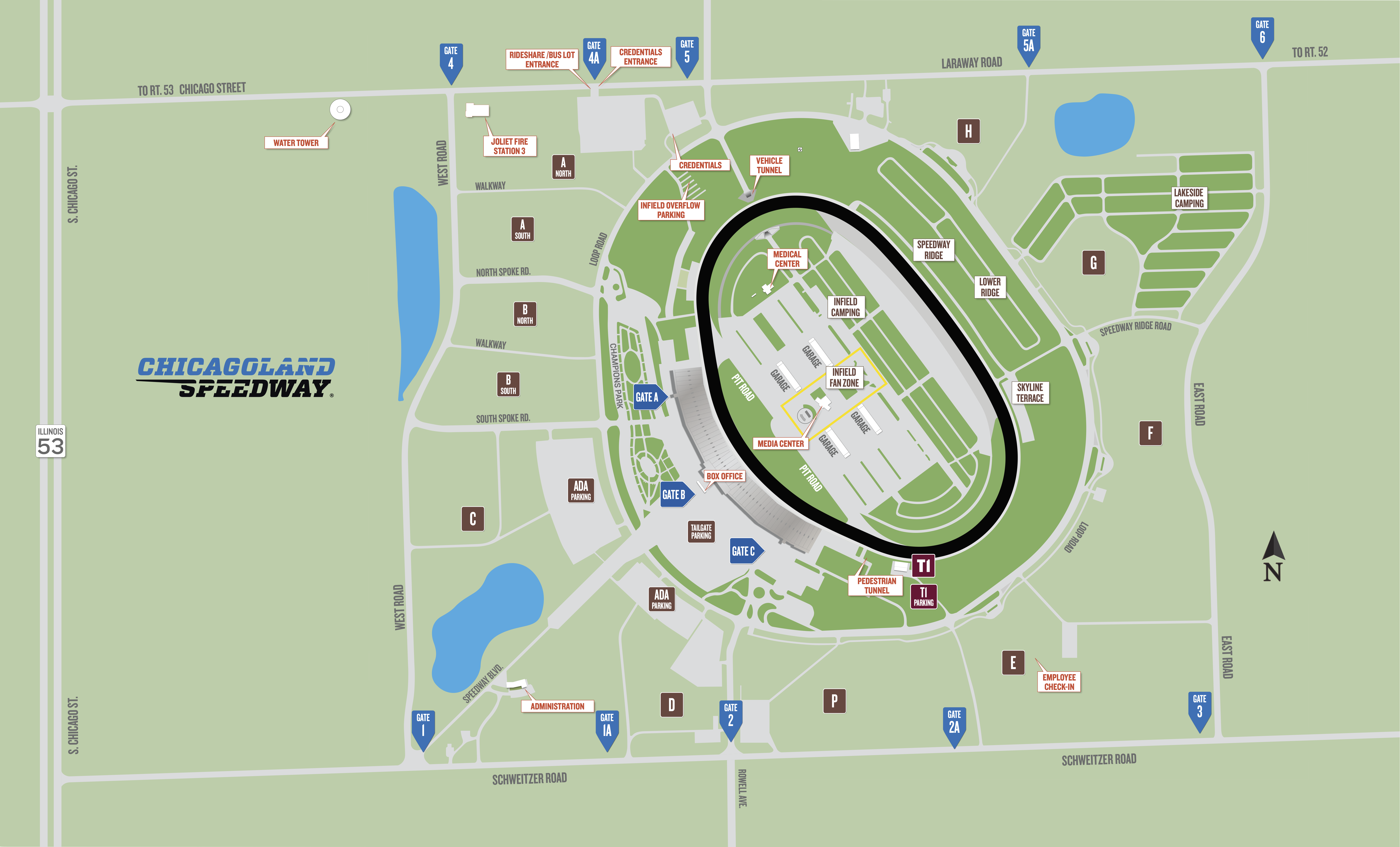 CHICAGOLAND SPEEDWAY FACILITY MAP