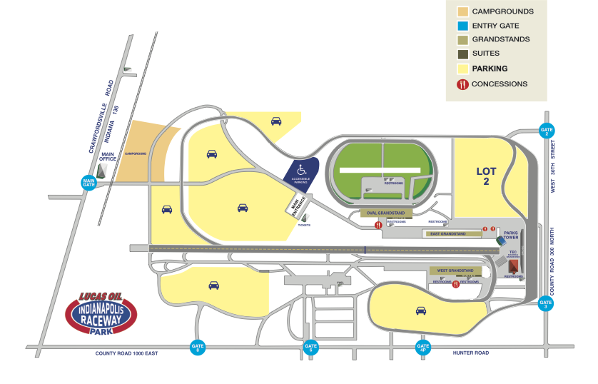 LUCAS OIL INDIANAPOLIS RACEWAY PARK FACILITY MAP