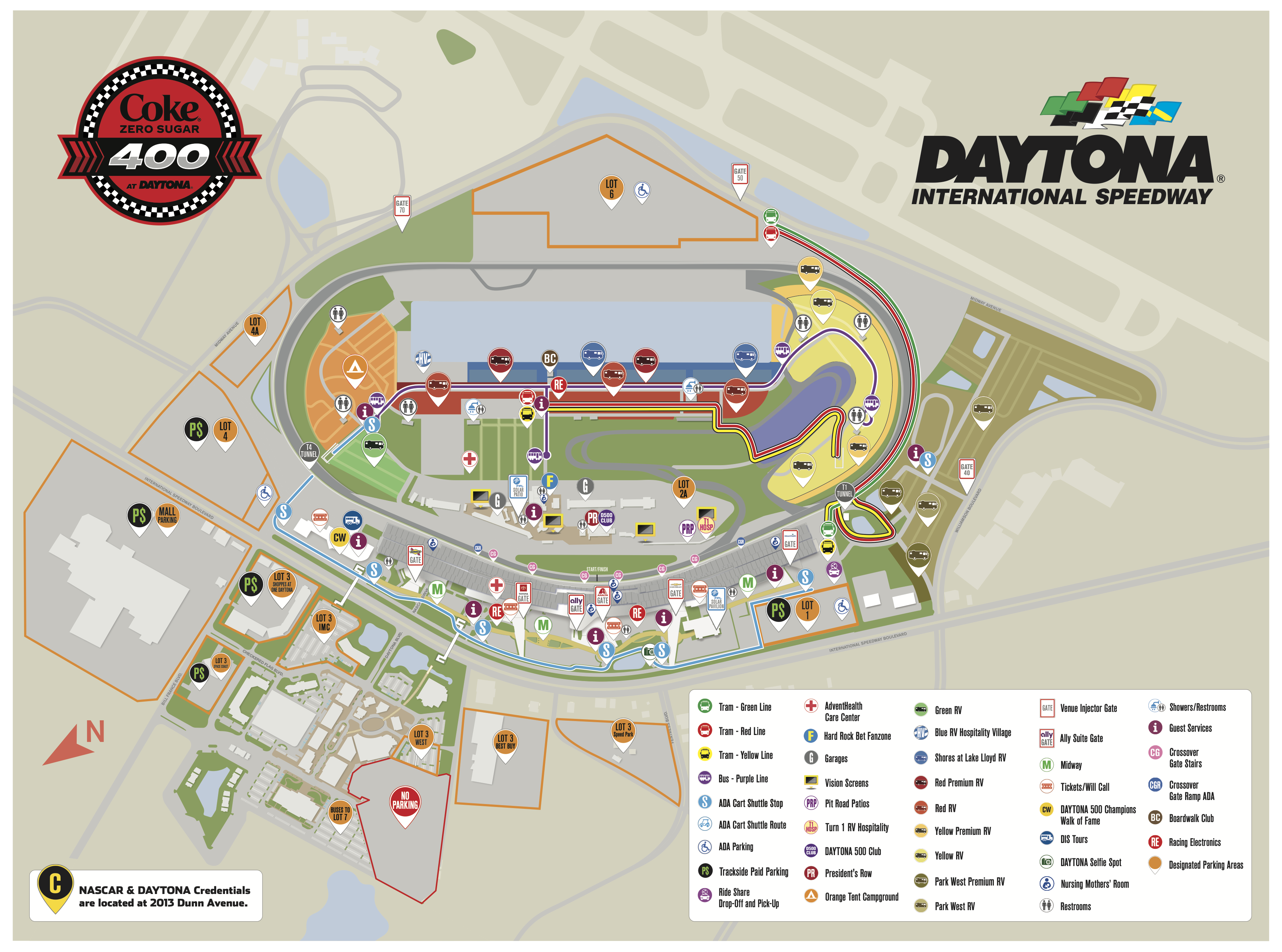 DAYTONA INTERNATIONAL SPEEDWAY FACILITY MAP