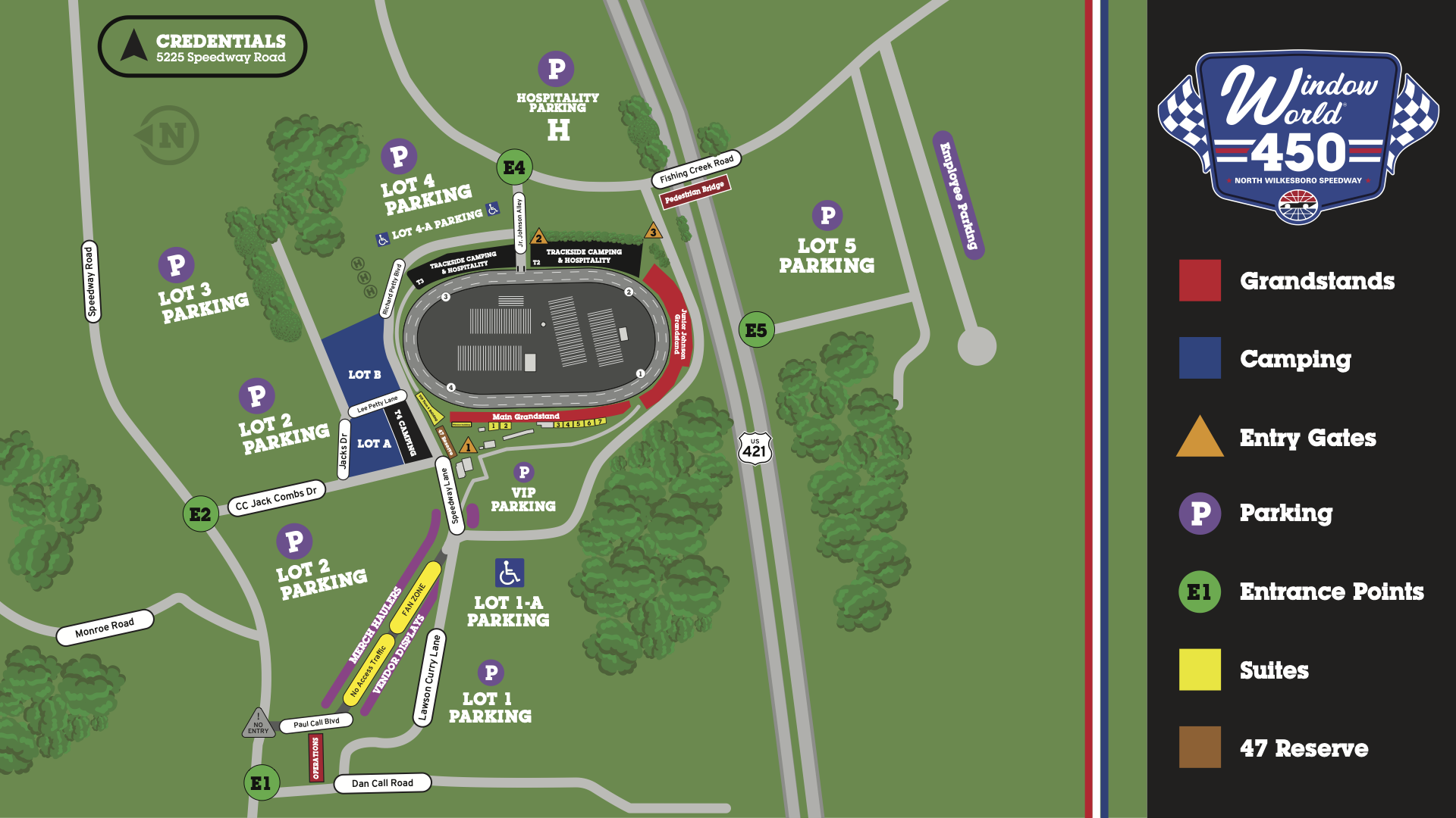 NORTH WILKESBORO SPEEDWAY FACILITY MAP