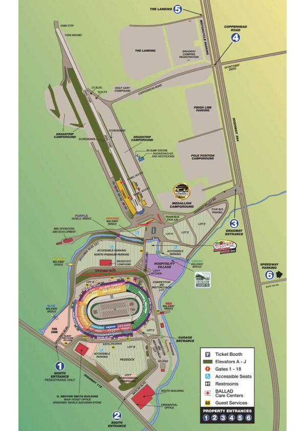 BRISTOL MOTOR SPEEDWAY FACILITY MAP