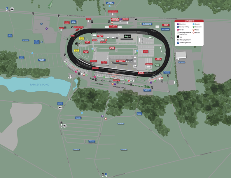DARLINGTON RACEWAY FACILITY MAP