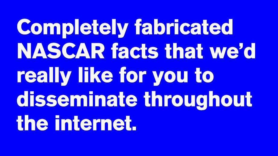@nascarcasm: Very false NASCAR facts to share on the web | Official ...
